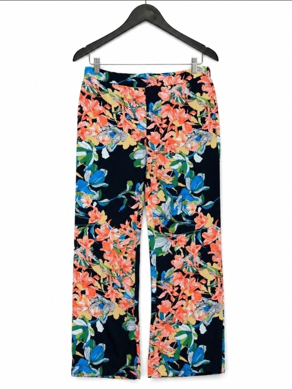 Chico's Tropical Floral Wide-Leg Pants Sz 1.5R (Med)